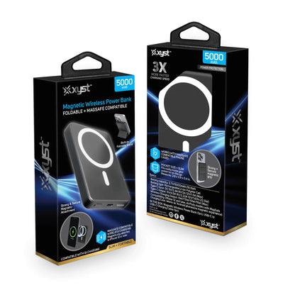 Introducing the Xyst 5000mAh MagSafe Magnetic Wireless Power Bank - Your Ultimate On-the-Go Charging Solution!